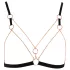 Cottelli - body harness con catene decorativo - 2 pezzi - nero