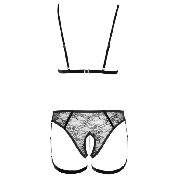 Cottelli - body harness con catene decorativo - 2 pezzi - nero