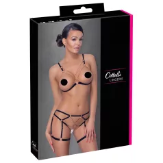   Cottelli - body harness con catene decorativo - 2 pezzi - nero - M