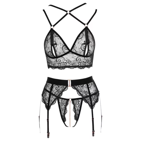 Abierta Fina - set intimo in pizzo nero