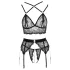 Abierta Fina - set intimo in pizzo nero - L