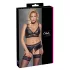Cottelli Curves - set lingerie effetto lucido - nero