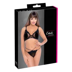 Cottelli - set reggiseno trasparente e in pizzo (nero)