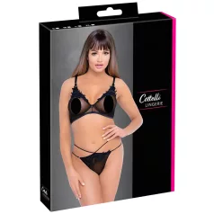 Cottelli - set reggiseno trasparente e in pizzo (nero)