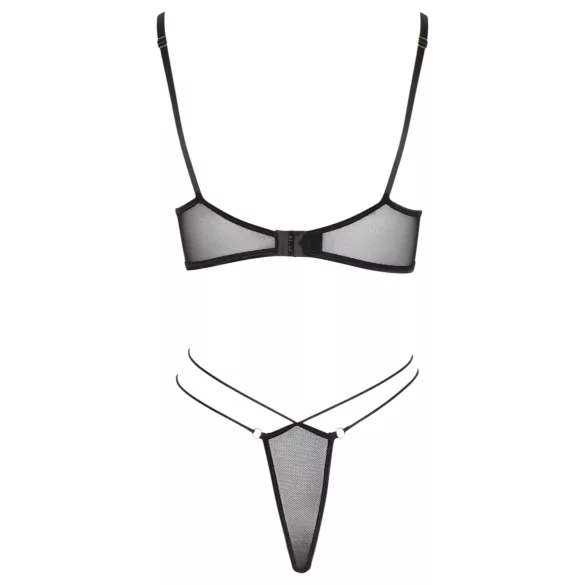 Cottelli - set reggiseno trasparente e in pizzo (nero)