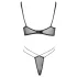 Cottelli - set reggiseno trasparente e in pizzo (nero)