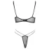 Cottelli - set reggiseno trasparente e in pizzo (nero)