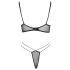 Cottelli - set trasparente in pizzo (nero) - M