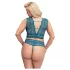 Cottelli Curves - completo intimo in pizzo con corsetto (blu)