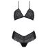 Set Bikini in Pizzo Eco Kerria - Nero 