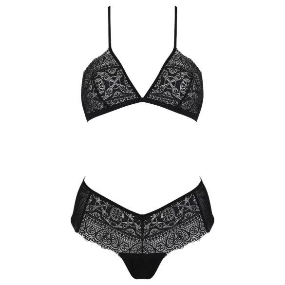 Passion Eco Kerria - set bikini in pizzo (nero) - L/XL