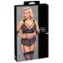 Cottelli Bondage Taglie Forti - set reggiseno pizzo (nero)