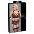 Cottelli Bondage Taglie Forti - set reggiseno pizzo (nero) - 3XL