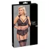 Cottelli Bondage Taglie Forti - set reggiseno pizzo (nero) - 3XL