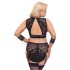 Cottelli Bondage Taglie Forti - set reggiseno pizzo (nero) - 3XL