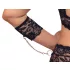 Cottelli Bondage Taglie Forti - set reggiseno pizzo (nero) - 3XL