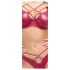 Completo reggiseno lucido rosso Cottelli Party - 80B/M