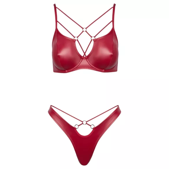 Cottelli Party - set reggiseno effetto lucido - rosso - 80B/M