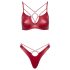 Completo reggiseno lucido rosso Cottelli Party - 80B/M