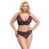 Cottelli Plus Size - set reggiseno trasparente fantasia (viola)
