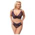 Cottelli Plus Size - set reggiseno trasparente fantasia (viola)