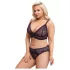 Cottelli Plus Size - set reggiseno trasparente fantasia (viola) - 2XL