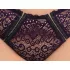 Cottelli Plus Size - set reggiseno trasparente fantasia (viola) - 2XL