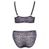Cottelli Plus Size - set reggiseno trasparente fantasia (viola) - 2XL