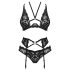 / Obsessive Alessya - set di lingerie in pizzo (nero)