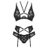 Obsessive Alessya - set di lingerie in pizzo (nero) - M/L