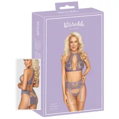 Kissable - set lingerie in pizzo - viola