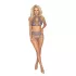 Kissable - completo di lingerie in pizzo (viola) - L/XL