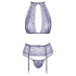 Kissable - completo di lingerie in pizzo (viola) - L/XL