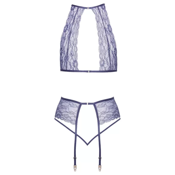 Kissable - completo di lingerie in pizzo (viola) - L/XL