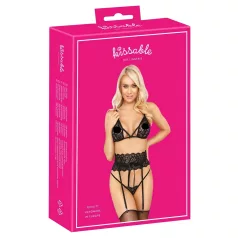 Baciabile - set reggiseno con cintura (nero)