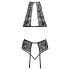 Baciabili - set reggiseno in pizzo con laccio al collo (nero)