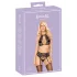 Baciabili - set reggiseno in pizzo con laccio al collo (nero) - L/XL