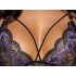 Cottelli - Set lingerie in pizzo a 3 pezzi (nero-viola)