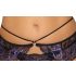 Cottelli - Set lingerie in pizzo a 3 pezzi (nero-viola)