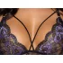 Cottelli - Set intimo in pizzo a 3 pezzi (nero-viola) - L
