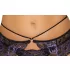 Cottelli - Set intimo in pizzo a 3 pezzi (nero-viola) - L