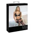 Abierta Fina - set reggiseno aperto in pizzo (nero) - XL
