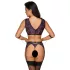 Cottelli Bondage - Set intimo e manette (nero-viola)
