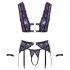 Cottelli Bondage - Set intimo e manette (nero-viola) - M