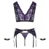 Cottelli Bondage - Set intimo e manette (nero-viola) - M