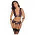 Cottelli Bondage - Set intimo e manette (nero-viola) - XL