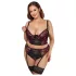 Cottelli Plus Size - set reggiseno e slip - rosso - taglie forti - 90C/XL
