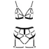 Cottelli - set body harness donna due pezzi - nero - XL