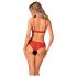 Obsessive Atenica - Set lingerie incrociato (rosso)