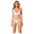 Obsessive - completo intimo pizzo - reggiseno e slip - bianco - M/L